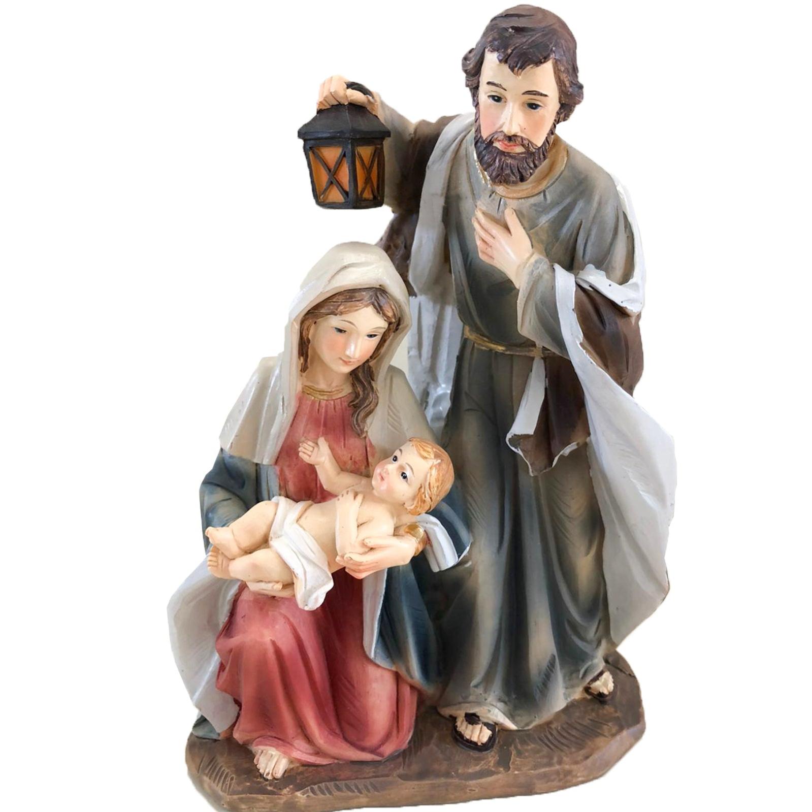 Presepe Natale 11 Statue - Nativit&agrave; In Resina Fino 20cm