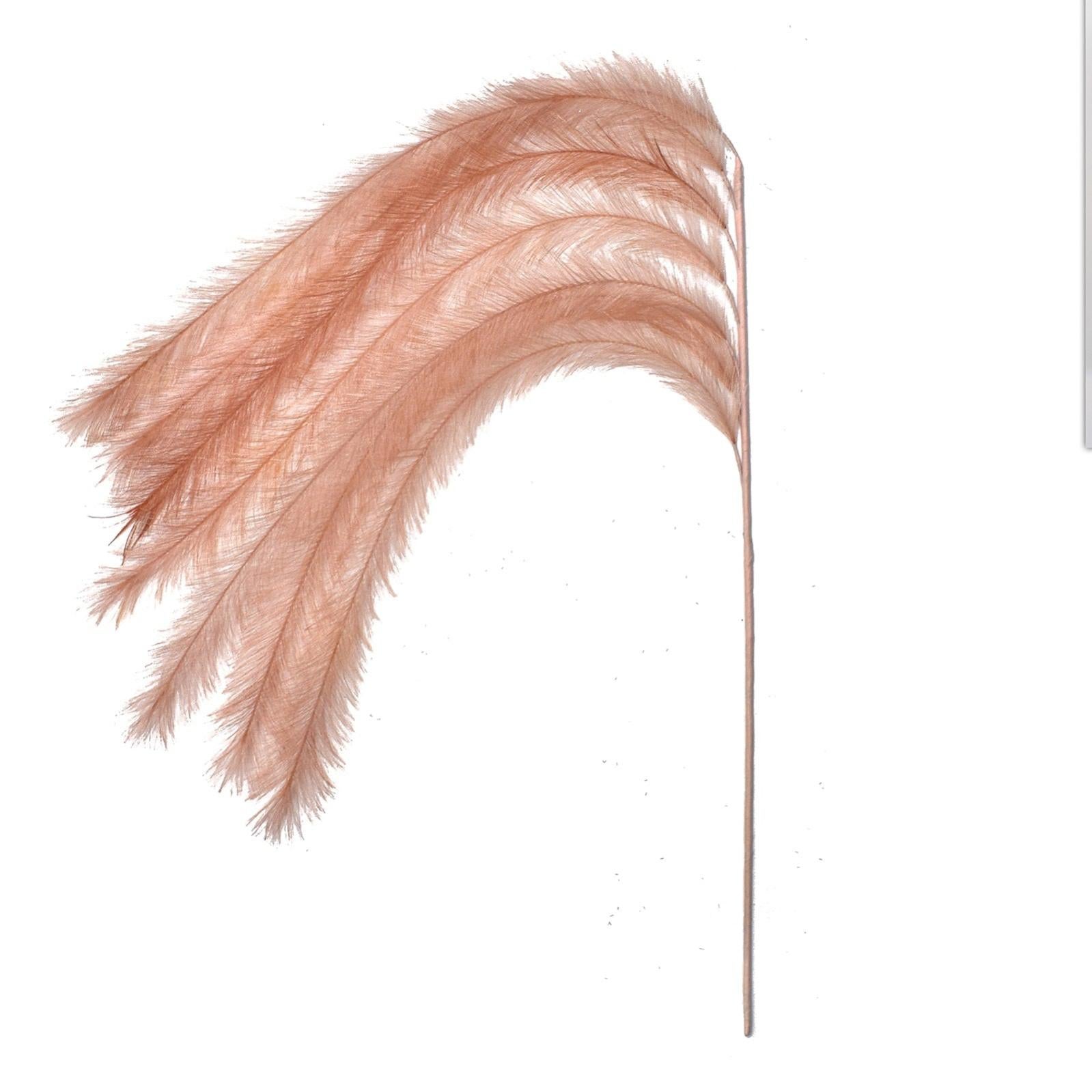 Vintageparts – 6 Ciondoli Con Piuma D'Oca Vera Rosa Antico, Tappo Oro, Per Creare Gioielli Boho E Indiani - 2