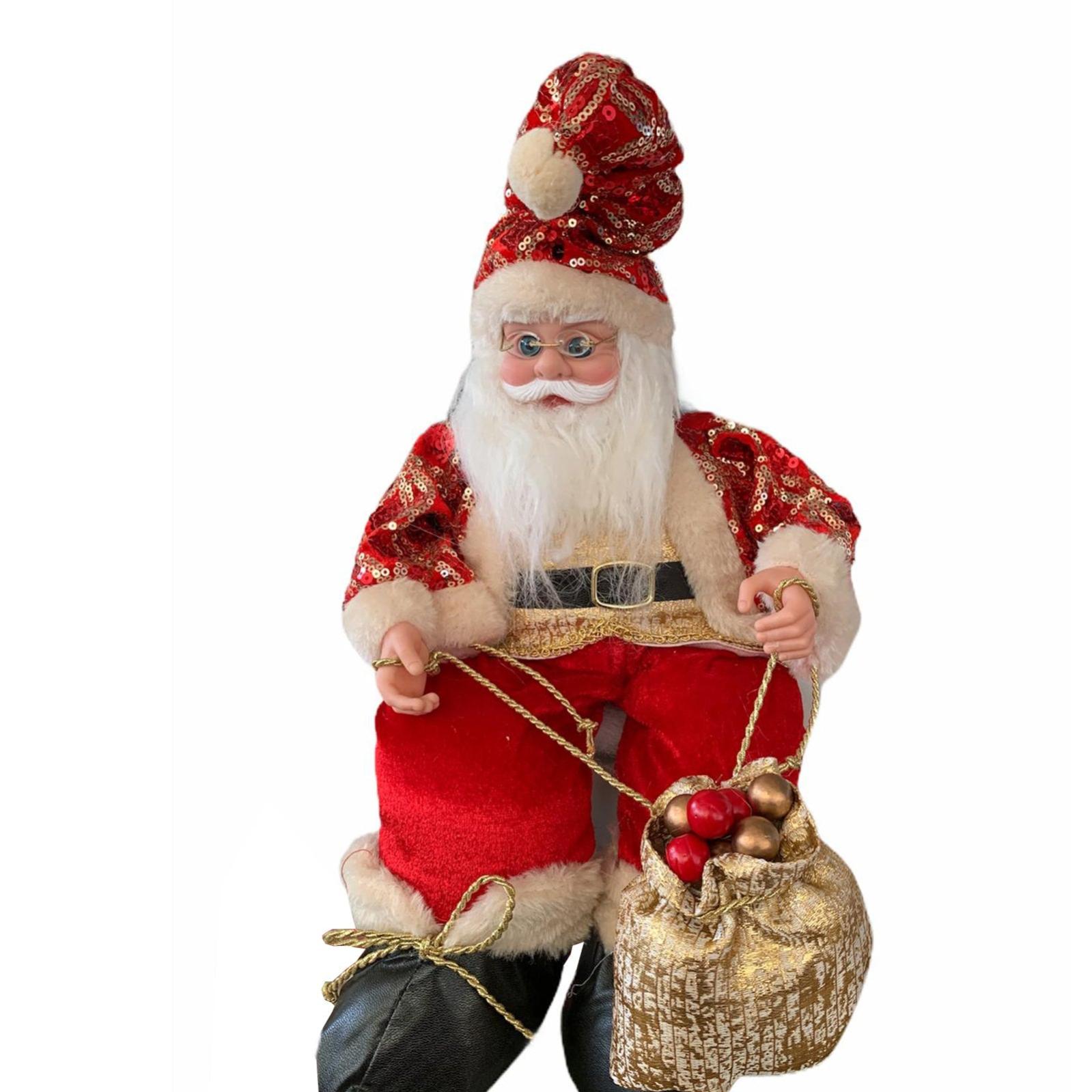 Cappello Di Babbo Natale In Velluto Con Paillettes – Unisex Adulti/Bambini, Per Feste, Natale E Capodanno