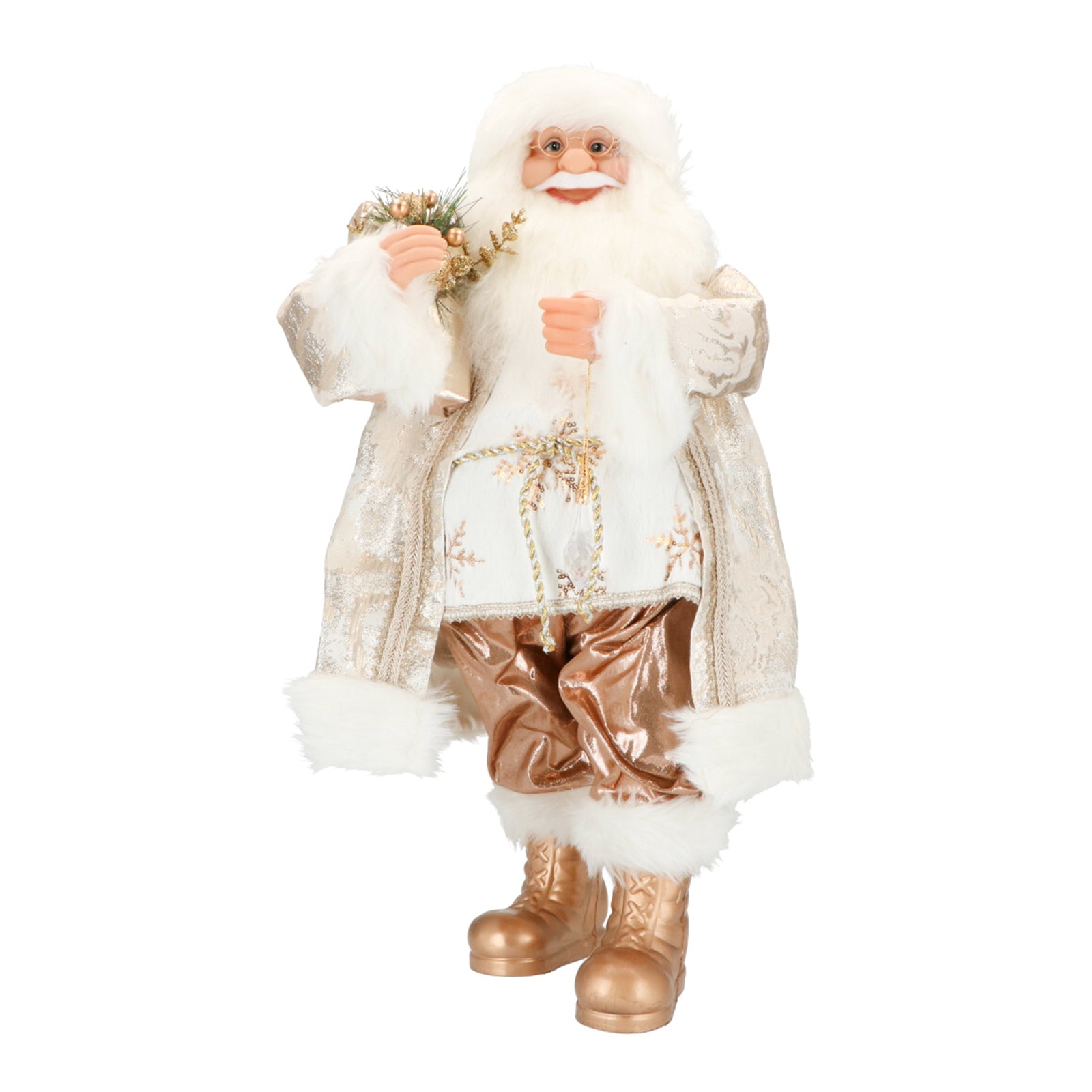 Babbo Natale Gigante 60cm - Statua Decorativa Natalizia Con Bastone E Sacco, Ideale Per Vetrine E Regali - Foto 7