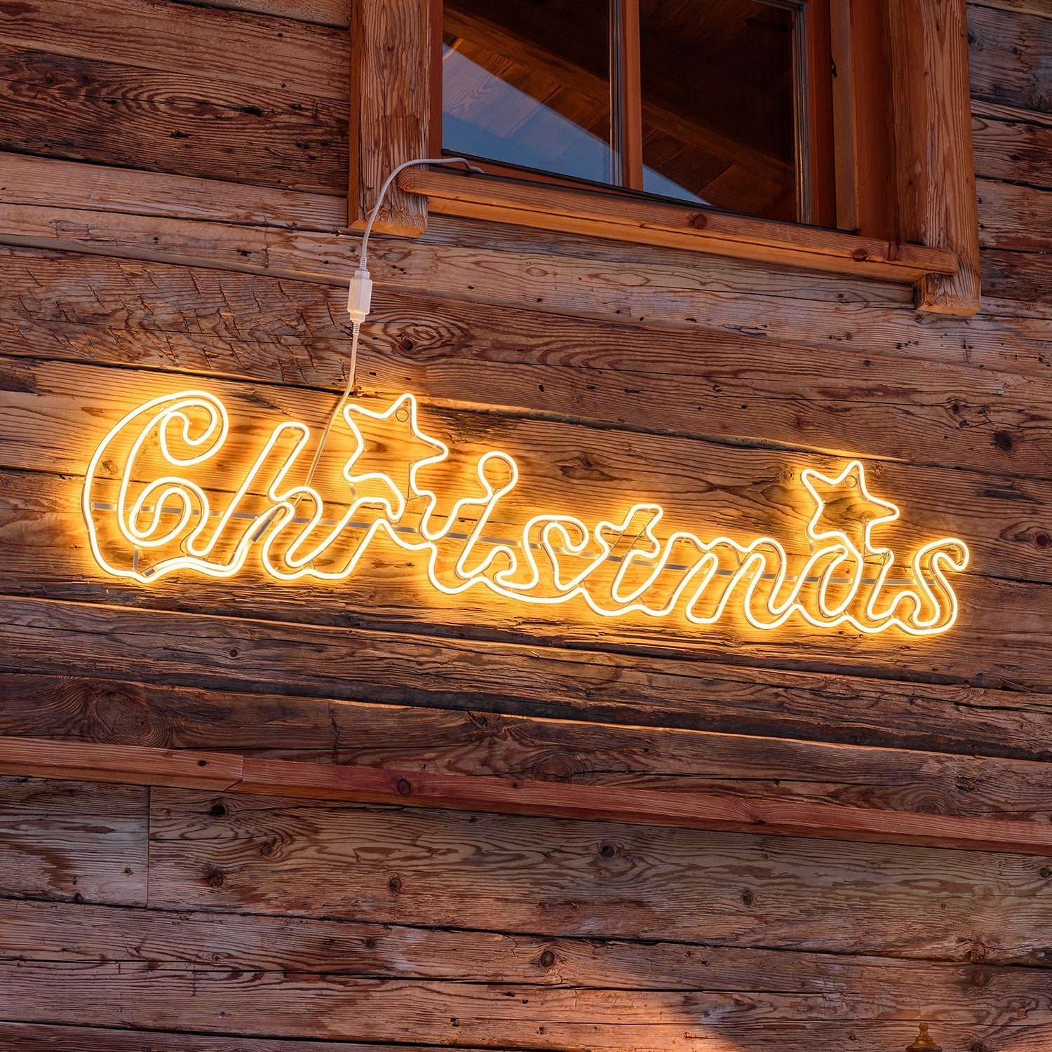 Scritta luminosa Christmas in tubo effetto neon con 1200 led bianco caldo  / Default Title