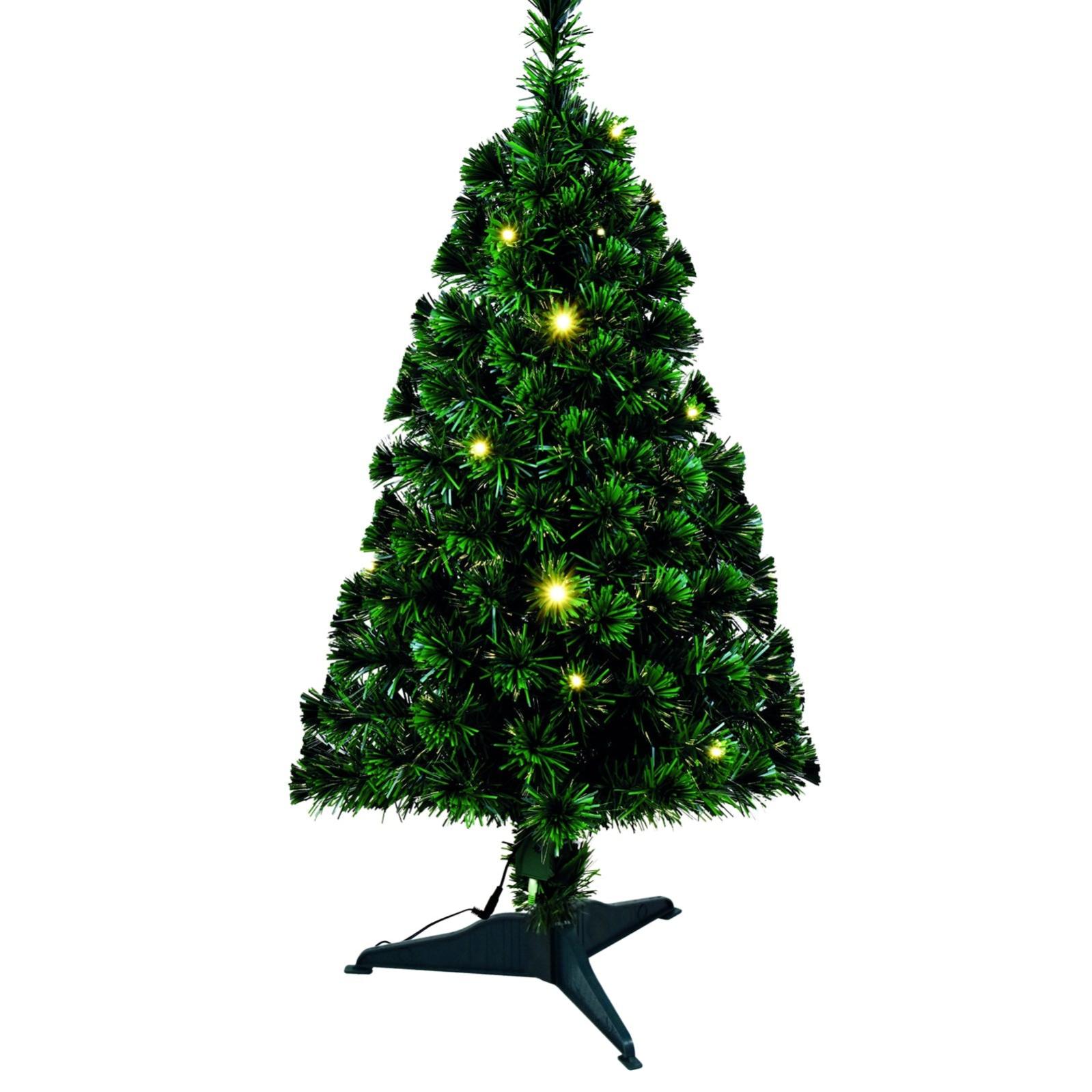 Albero Di Natale Con Fibre Ottiche Albero di Natale in PVC con fibre ottiche e led a luce calda "flashing