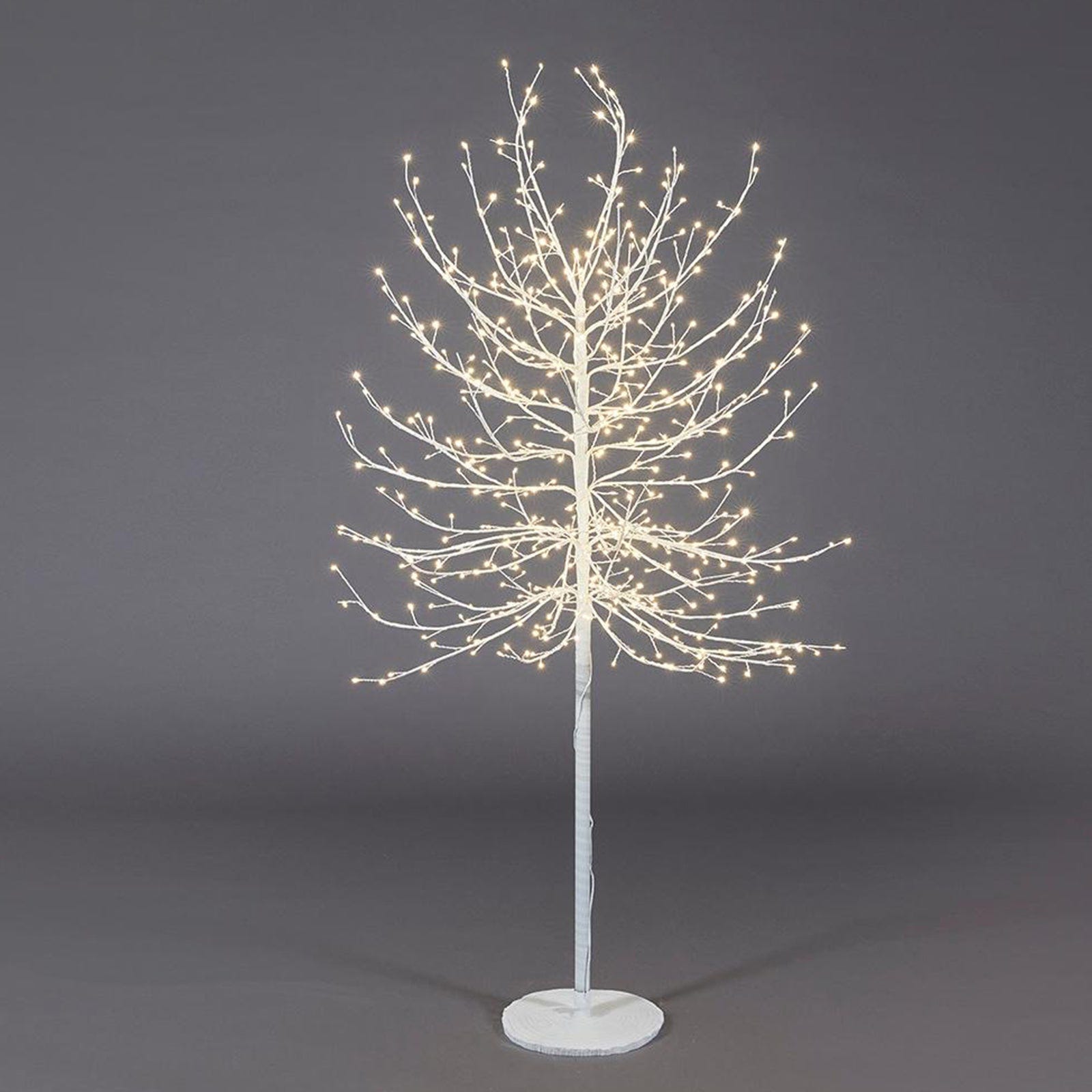 Albero luminoso Faggio tronco lungo rami a microled luce calda da interno  ed esterno / 150 cm / Bianco