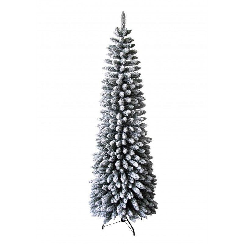 Albero di Natale Innevato Super Folto Pino Slim Salvaspazio Saint