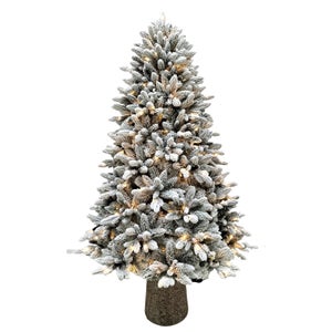 BES-34560 - Alberi - beselettronica - Base Tronco per Albero di Natale  Supporto 30x45 cm Effetto Legno Naturale