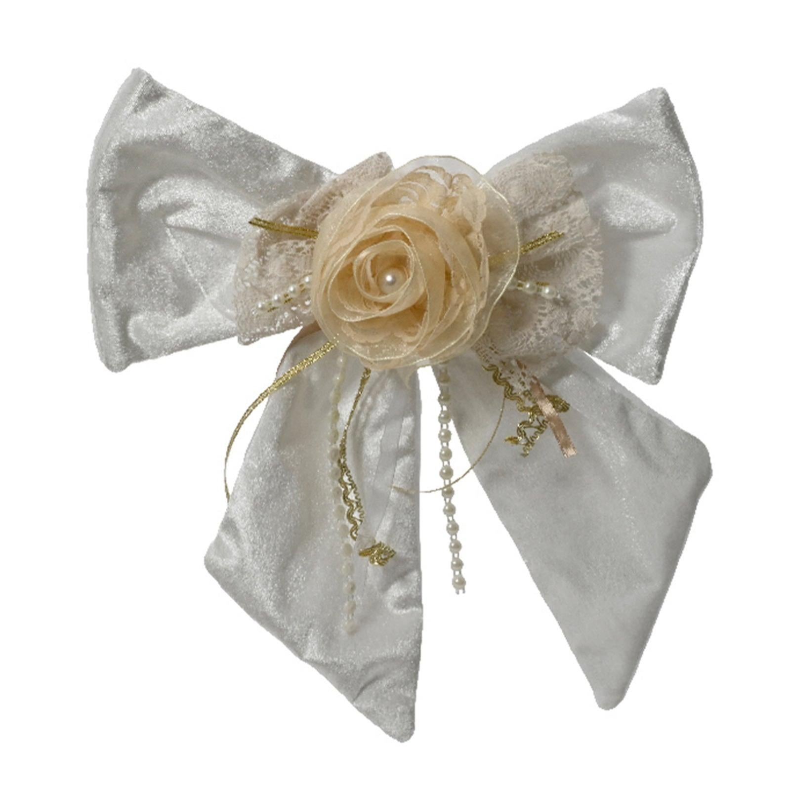 Fiocco Natalizio In Velluto Imbottito - Decorazione Shabby Chic Per Albero E Porta - Foto 12