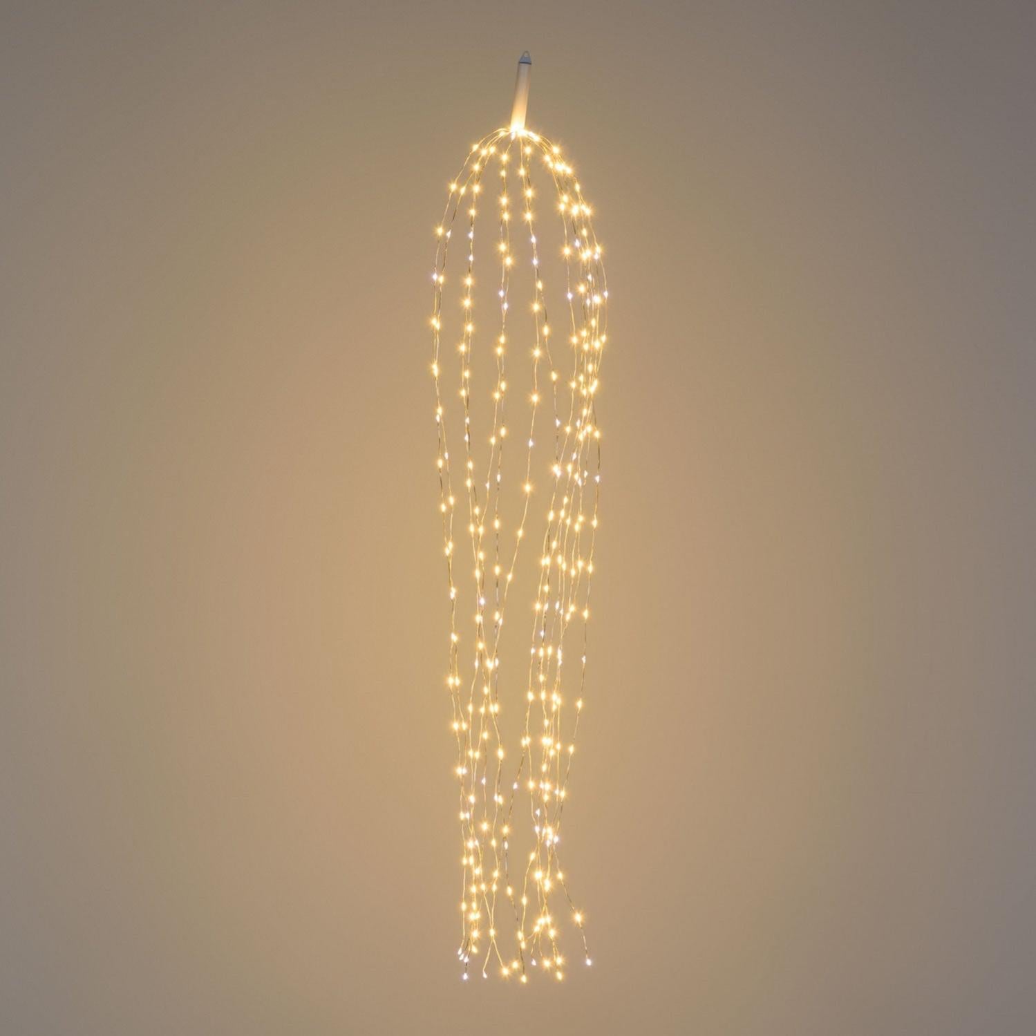 Ciondolo Lupo Bianco In Acrilico Luminescente &ndash; Si Illumina Al Buio &ndash; Con Catena 60cm