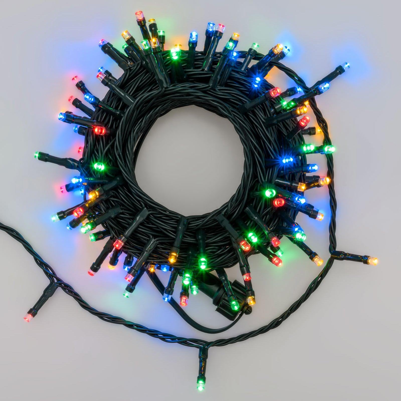 Catena luminosa 10 m, 120 Maxiled Multiflash RGB, prolungabile