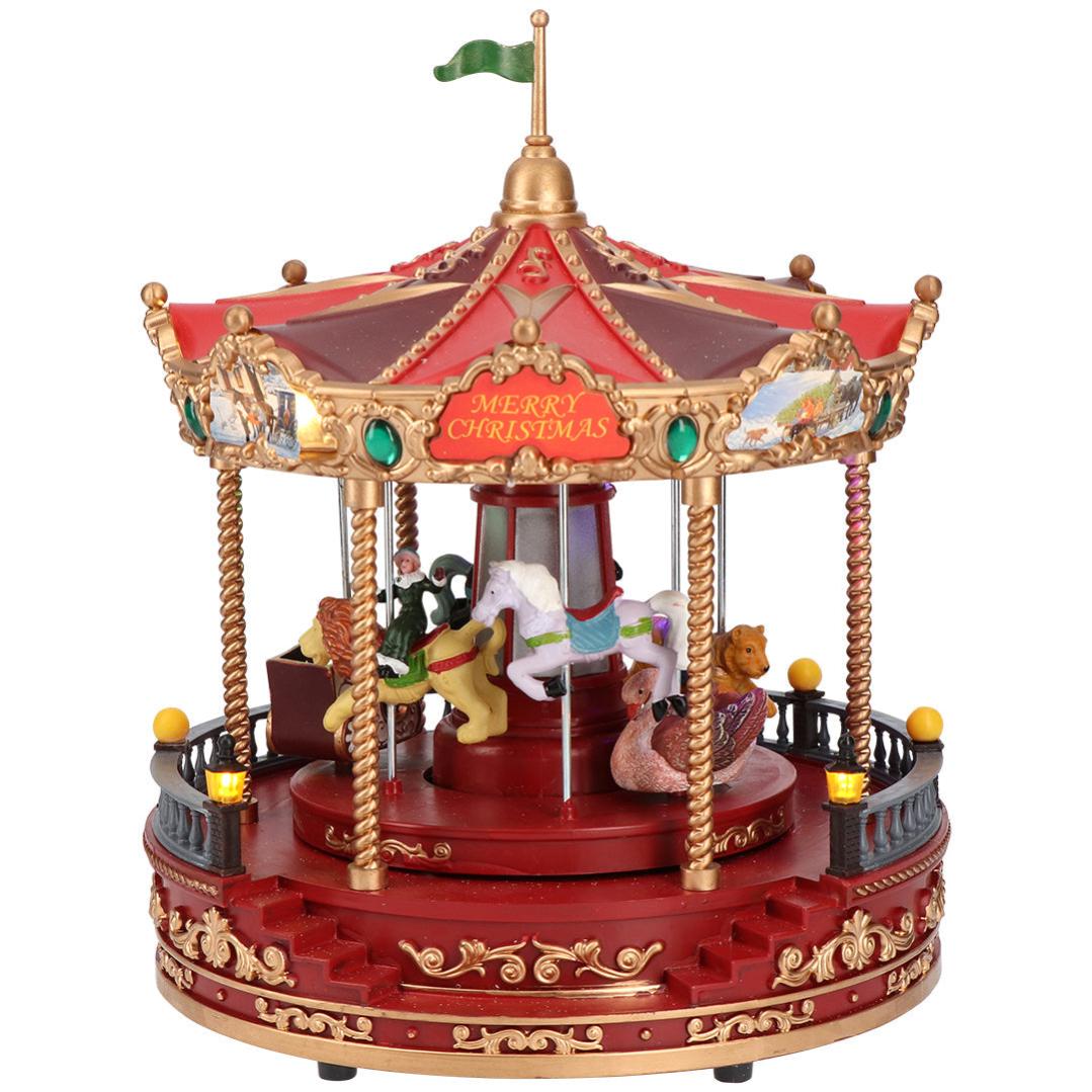 Cavalli A Dondolo Decorativi Natalizi - Statuette Vintage In Oro Antico - 10 Cm Per Tavolo O Regalo - Foto 11