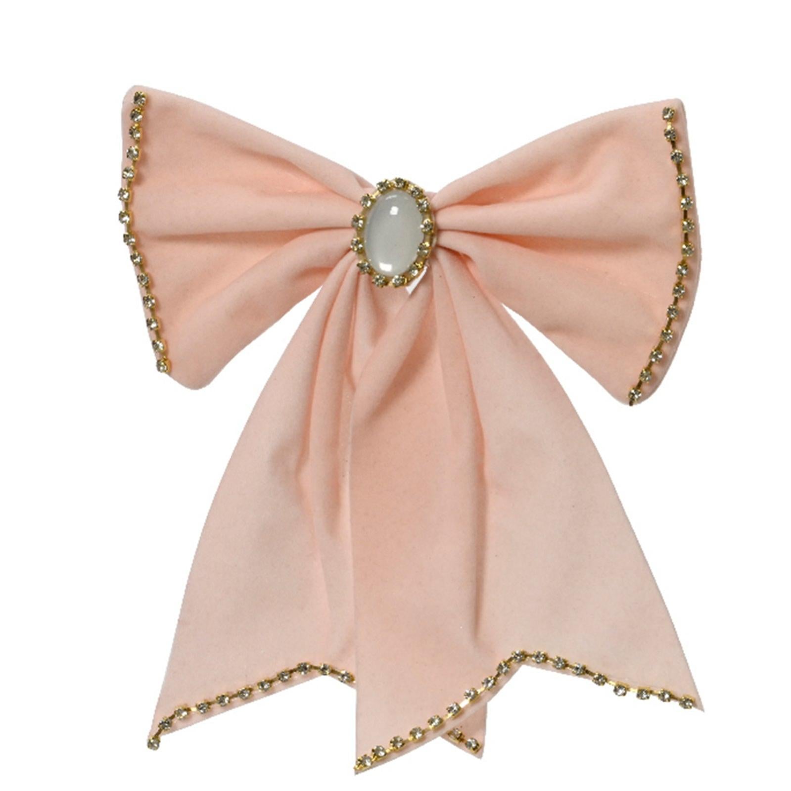 Fiocco Natalizio In Velluto Imbottito - Decorazione Shabby Chic Per Albero E Porta - Foto 3