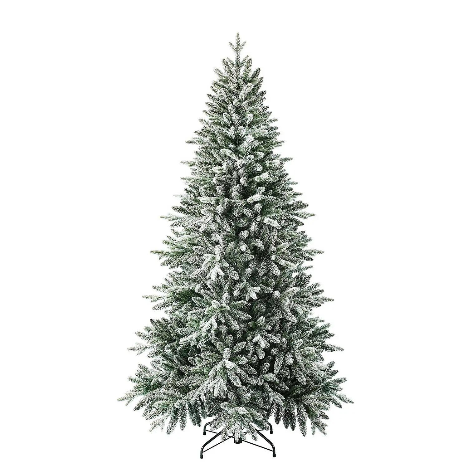 Albero Di Natale Innevato Realistico Albero di natale Innevato Slim "Folgarida" in PE Effetto Real Touch