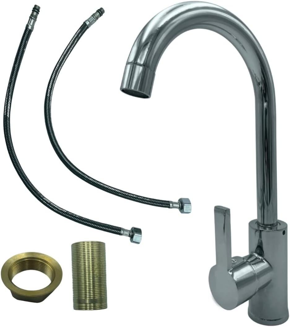 Rubinetto Per Bagno Ultra Moderno Cromato Lucido Miscelatore Orientabile Per Bidet - Foto 9