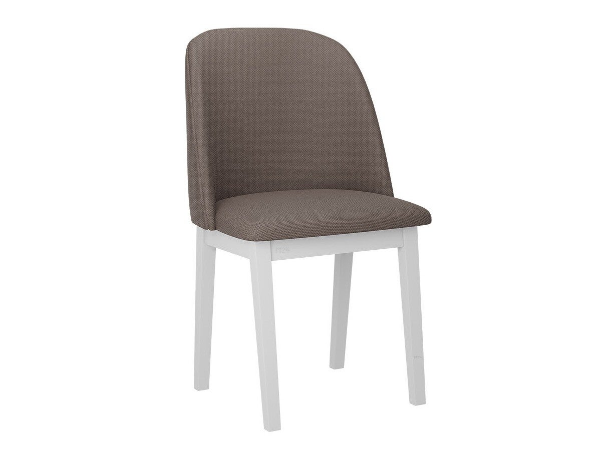 Silla victorville 332, blanco, de color marrón claro, 82x45x45cm, tapiz, de madera