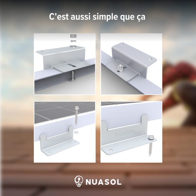 NuaSol Kit de montage pour centrale électrique de balcon,2