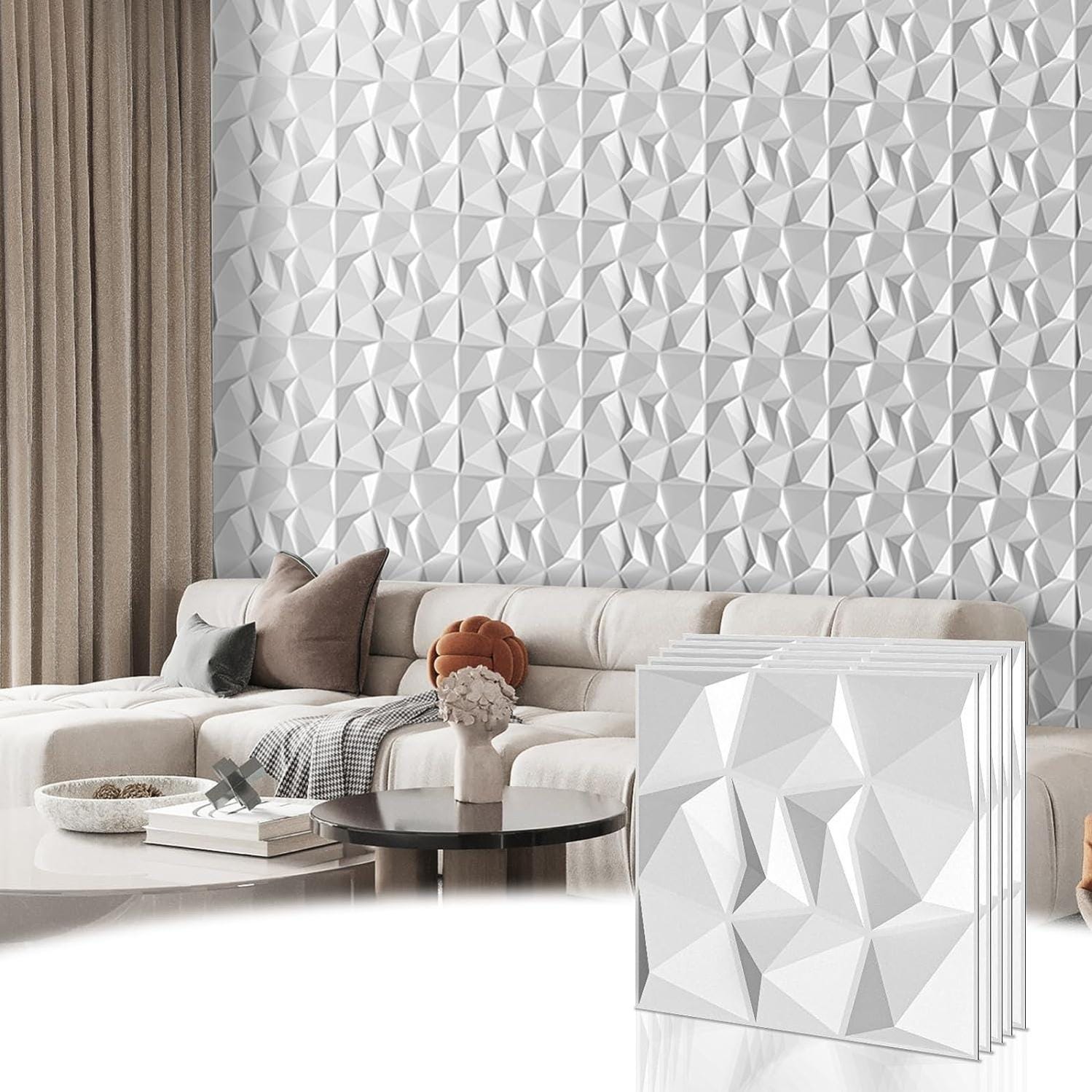 Paneles de pared 3D de 50 piezas, paneles de pared impermeables de PVC ...