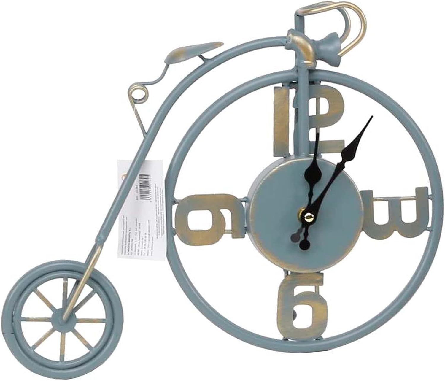 Fisura – Reloj de pared original aguacate. Reloj de pared silencioso de 38  x 20 cm. Reloj cocina verde. Reloj de péndulo de madera y ABS. 1 Pila AA.