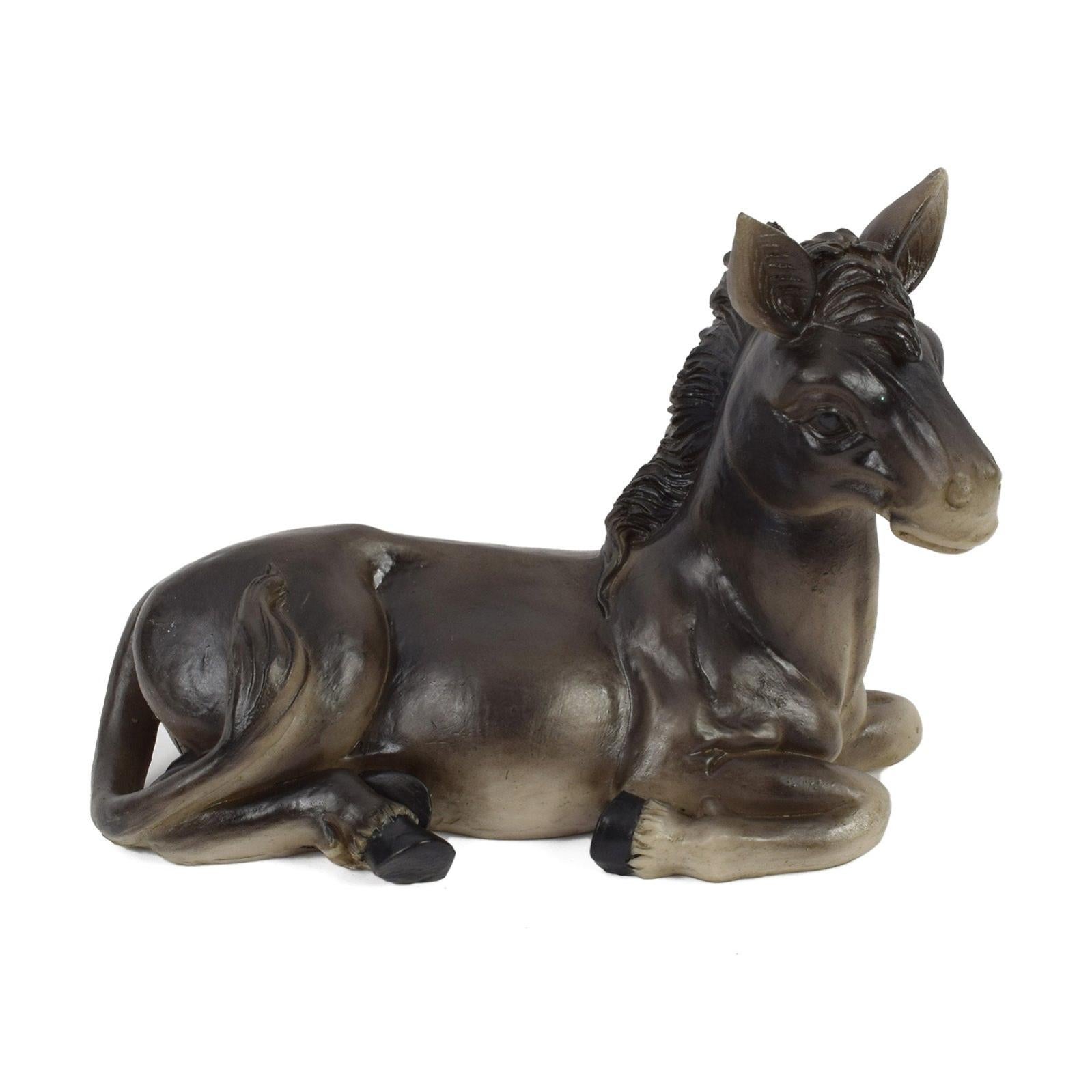 Figurines Crèche Bœuf Et âne – Peintes à La Main, Environ 13x8 Cm Et 10x13 Cm, Pour Décor De Noël