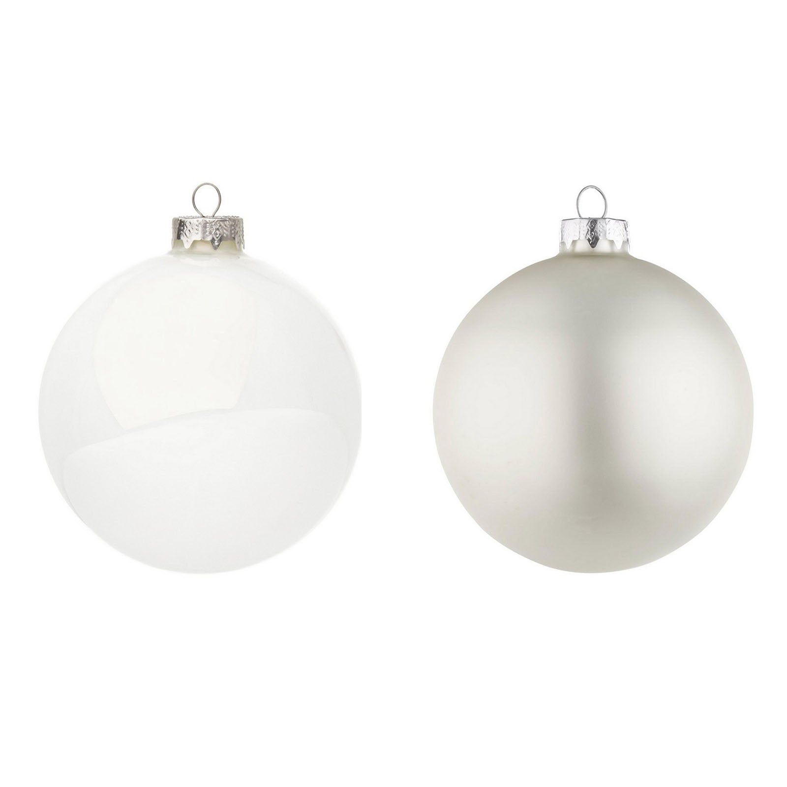 Palline Per Albero Di Natale Bianche