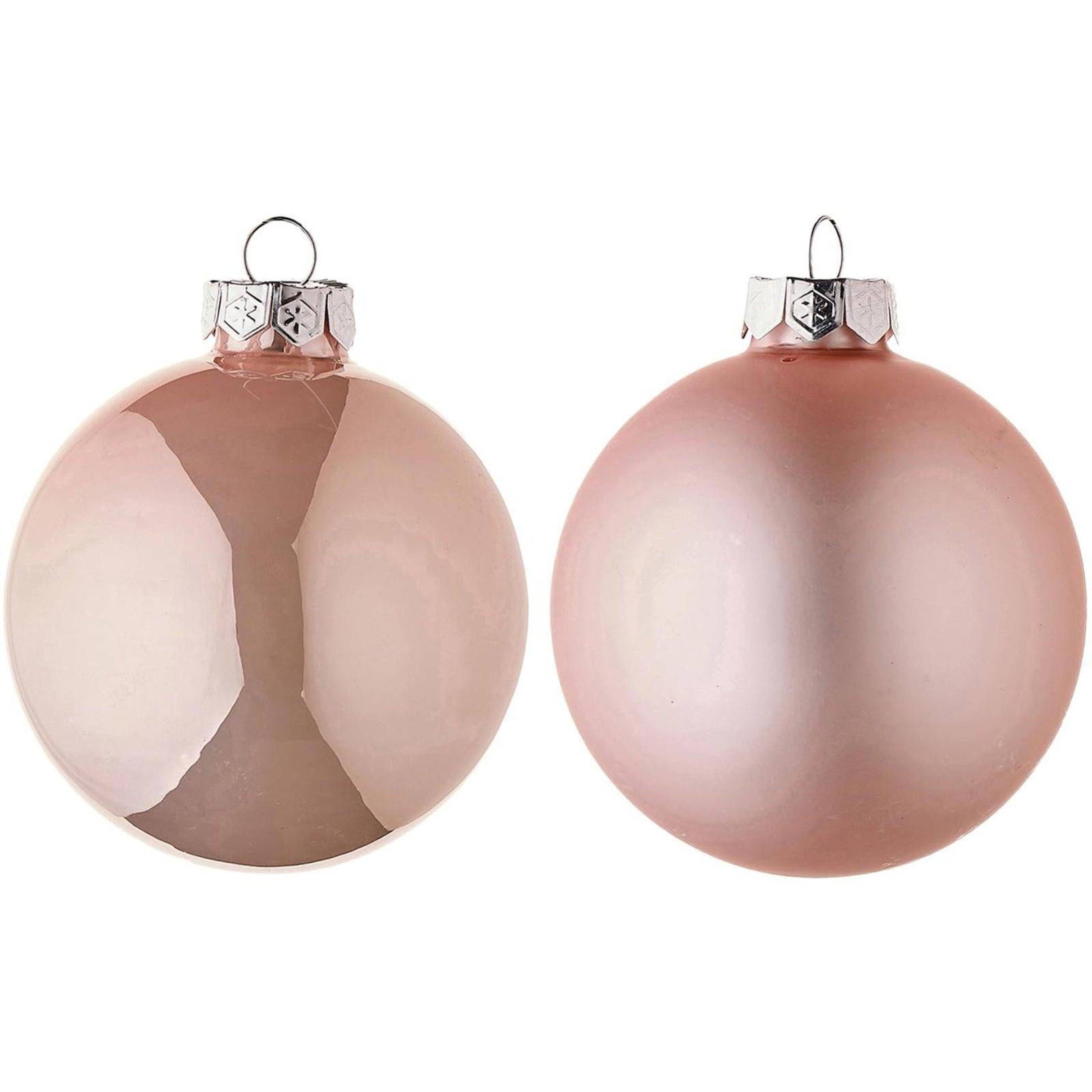palline di natale rosa antico