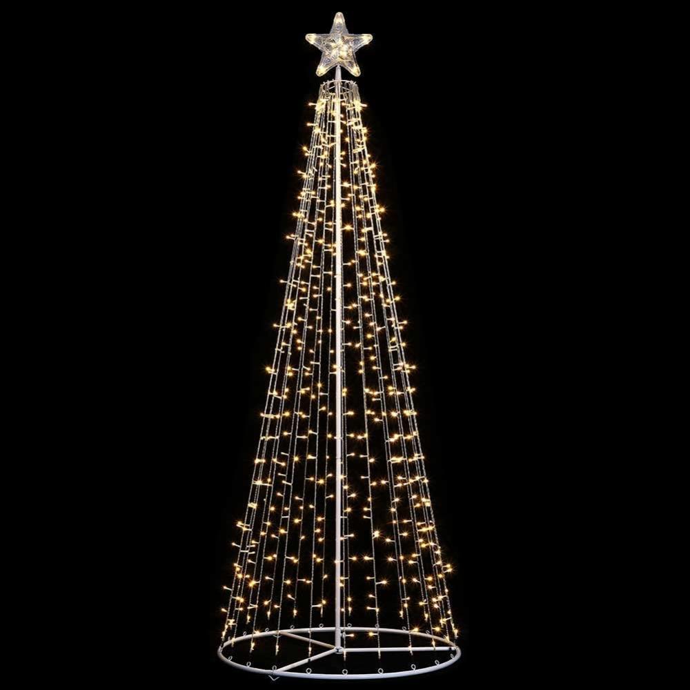 Albero di Natale a cono con led in movimento da esterno / Luce Calda ...