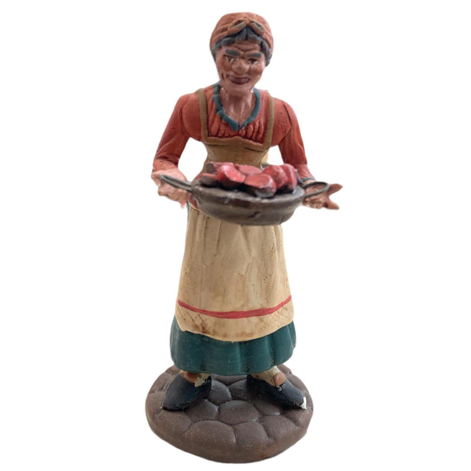 Figurines Bergers Crèche De Noël - Lot De 10 - Hauteur Max 6,6 Cm - Artisanat Italien Moranduzzo - 9
