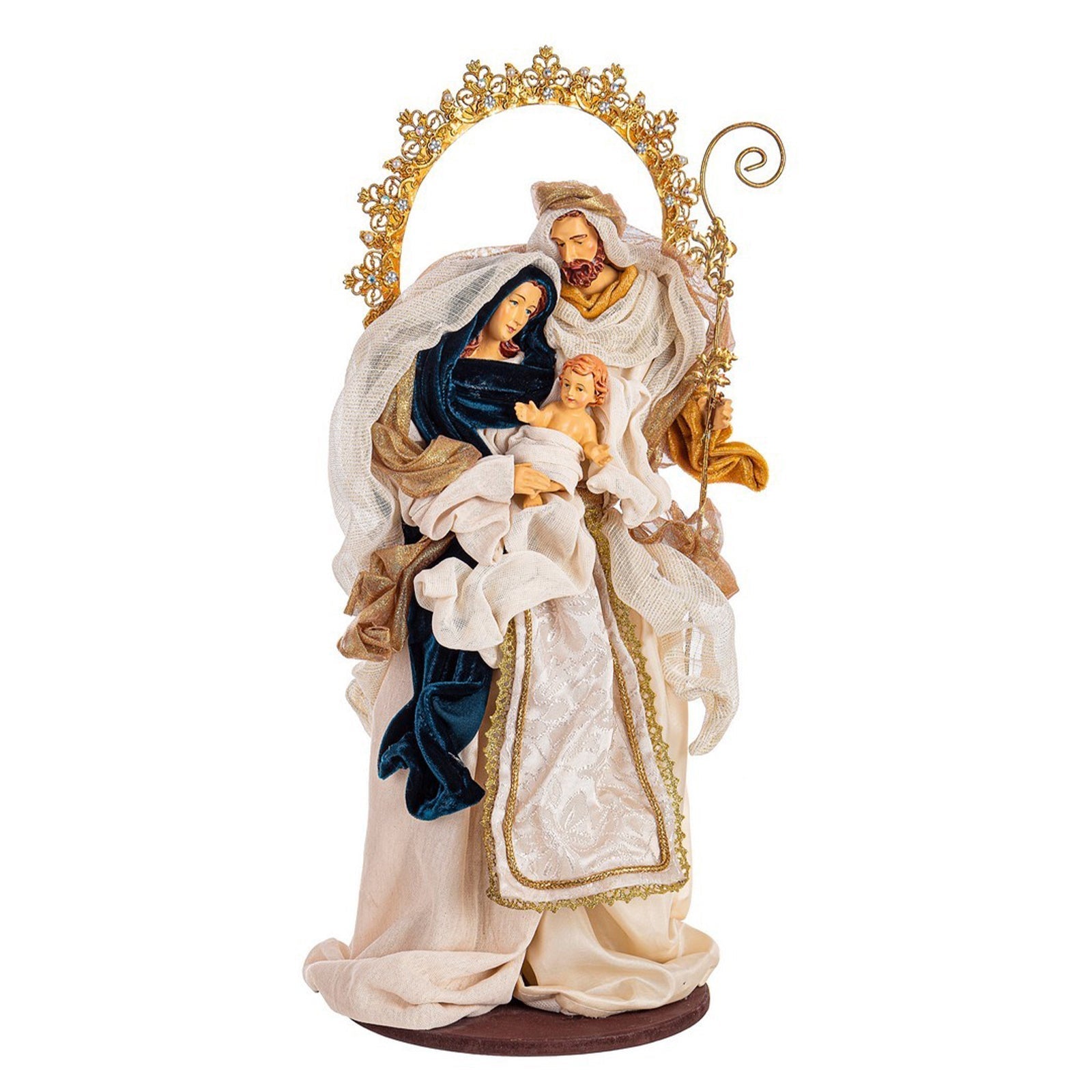 Natività sacra famiglia in tessuto presepe statua di natale