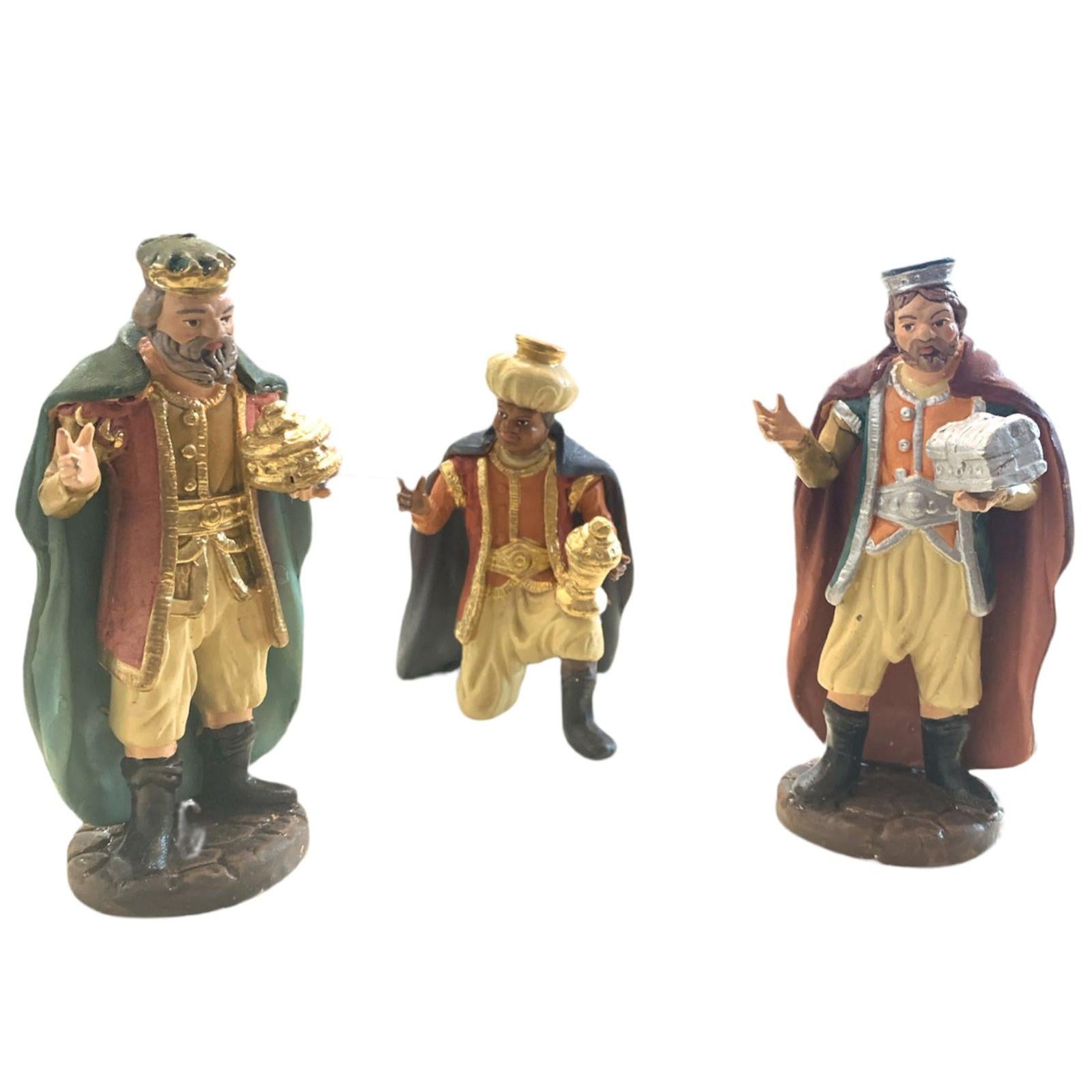 Figurine Crèche Gitane Moranduzzo 10cm - Sculpture Main Italienne, Indestructible - Échelle 1:20