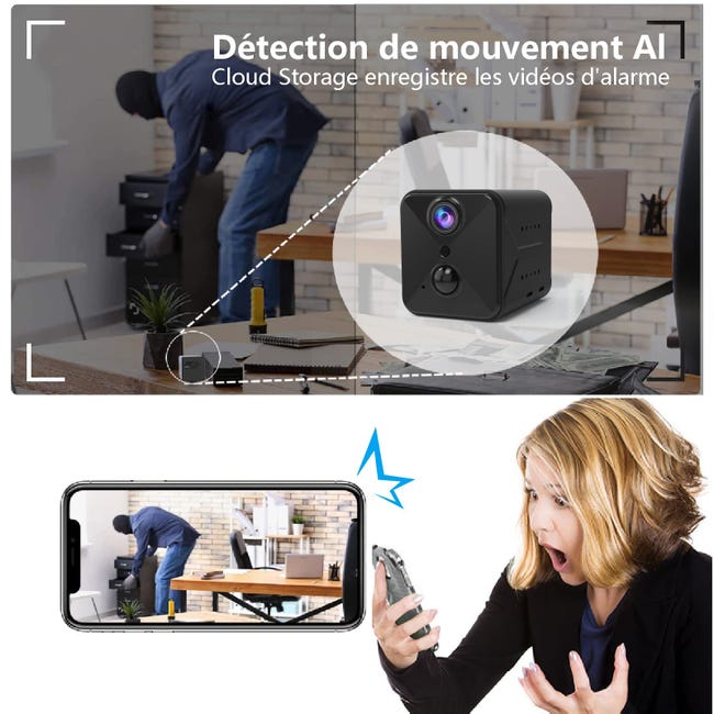 Caméra Espion WiFi avec Enregistrement à Détection de Mouvement