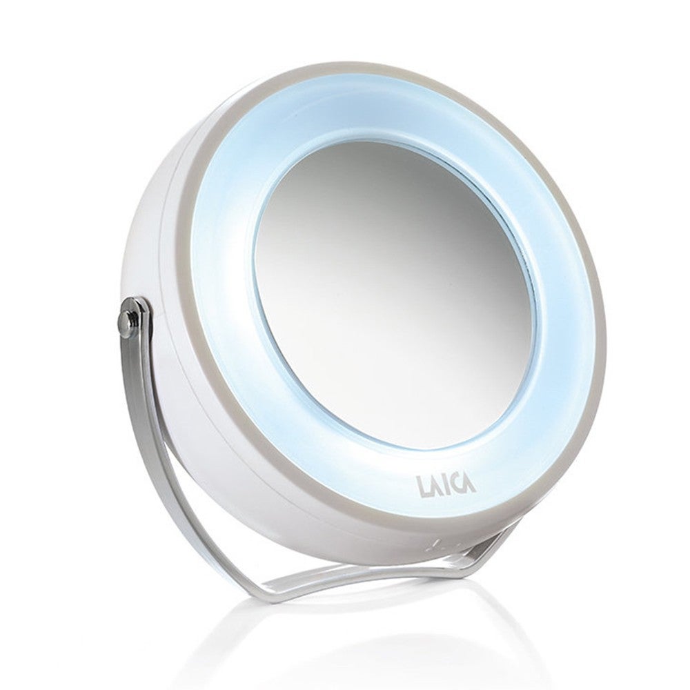 Espejo Iluminado Maquillaje LED 4200ºK Ø14,2Cm Recargable