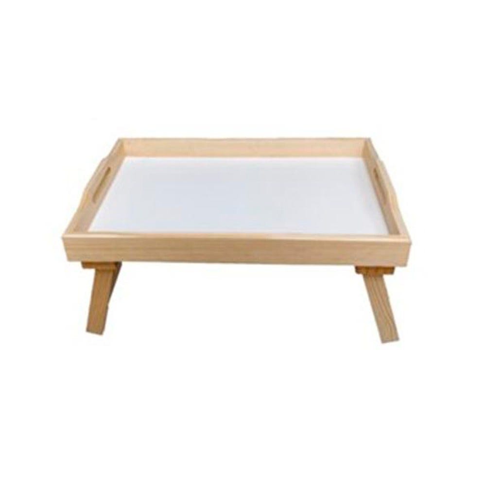 Mesa de madera plegable con asas para cama 30 x 50 x 23 cm
