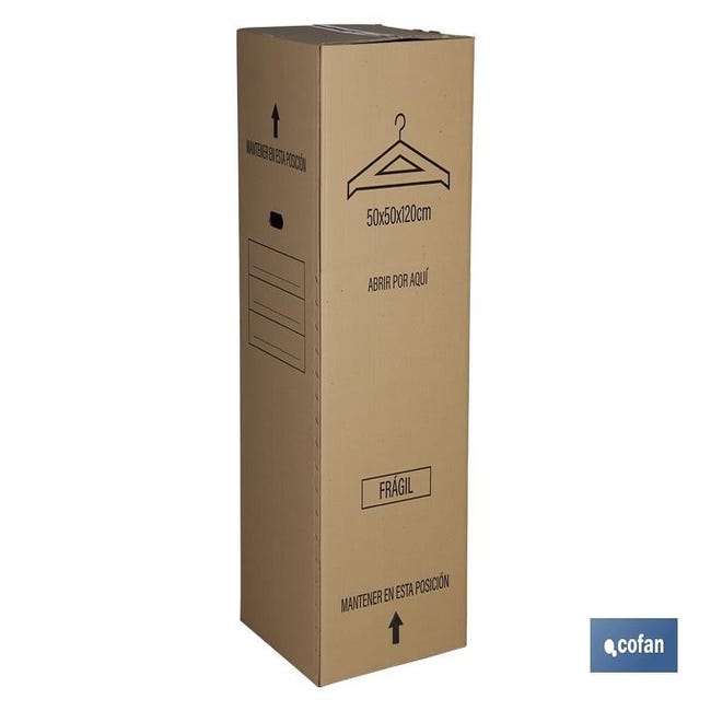 Caja armario 50x50x120 cm caja 2 unid.
