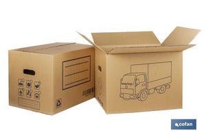 Set de 10 cajas de mudanza XXL 240L - 80x60x50cm - Made in France - Carga  máxima 20KG