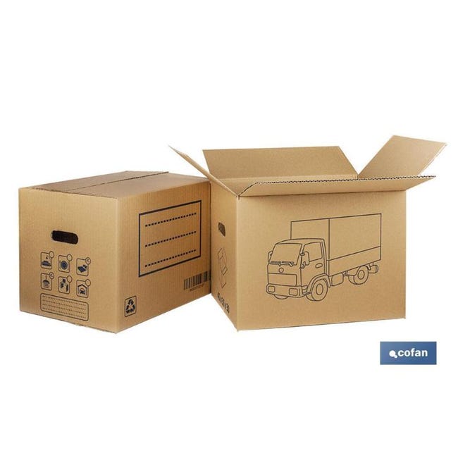 Cajas de Cartón para Mudanza con Asas – Almacenaje Resistente y Extrafuerte  60x40x40 cm – Envíos y Embalaje Apilables – SHIPIFORT