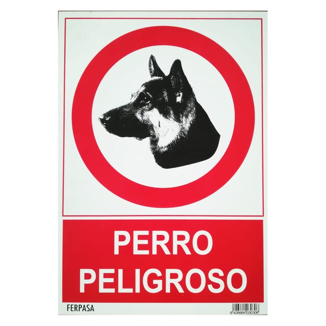 cartel perro peligroso - Compra venta en todocoleccion