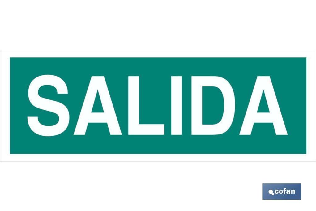 Señal Luminescente 400X100Mm.