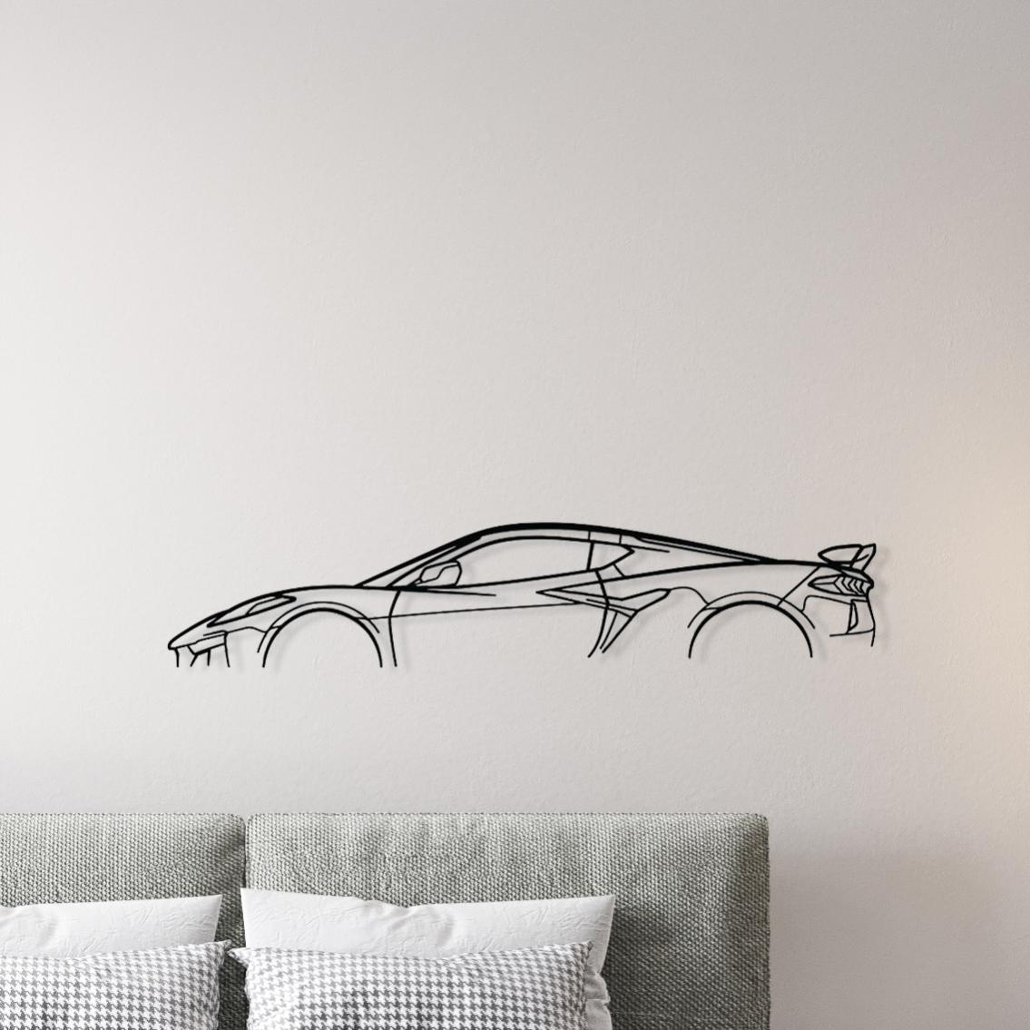 Bandiera Decorativa Chevrolet Corvette - 2x8 Piedi (60x240 Cm) - VAKHOSTAR - Impermeabile - Foto 2