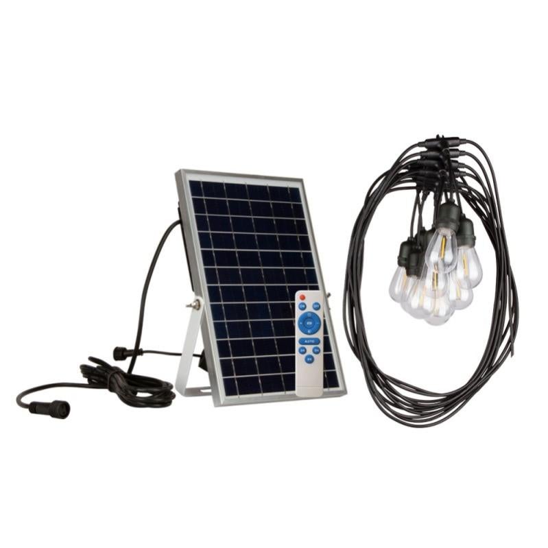 Guirlande solaire extérieure 10 ampoules E27 10 mètres avec