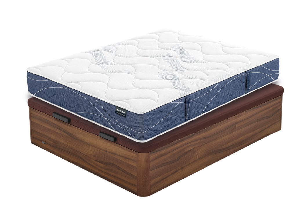 Pack colchón flex habana 160x200 + canapé abatible flex madera 25 nogal (montaje incluido)