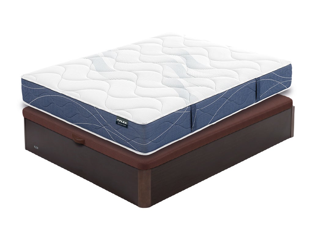 Pack colchón flex habana 90x200 + canapé abatible flex madera 19 wengué (montaje incluido)
