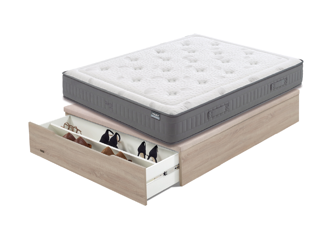 Pack colchón flex garbí 180x200 + canapé abatible zapatero flex madera 25 natural (montaje incluido)