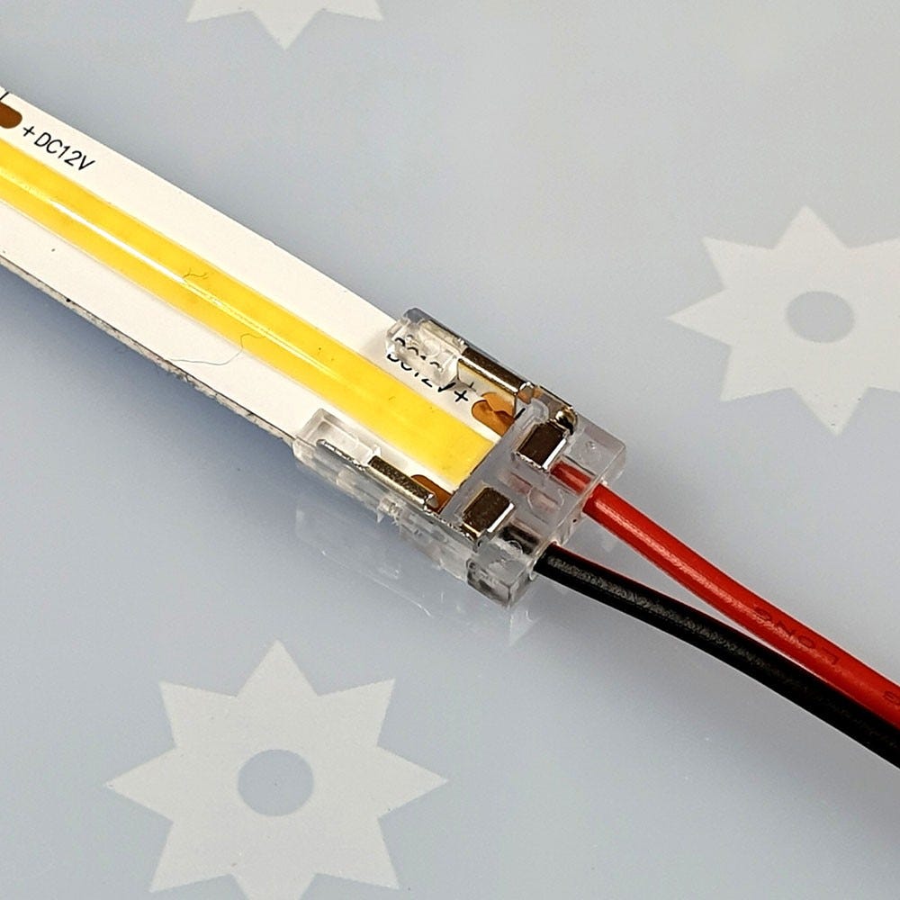 Raccord rapide ruban LED COB 10mm avec fil électrique QuickLED