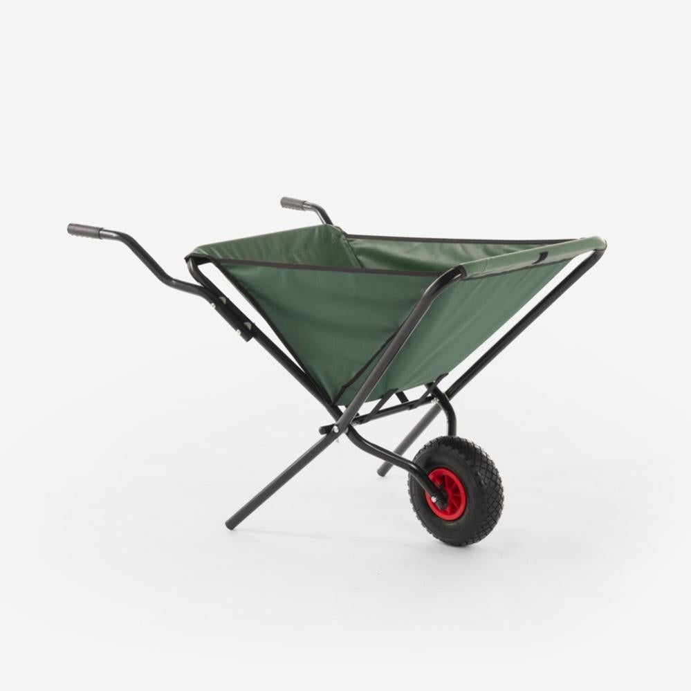 Carriola Da Cantiere Mondo Viro Ribaltabile – In Metallo Verde, Capacità 75 Litri