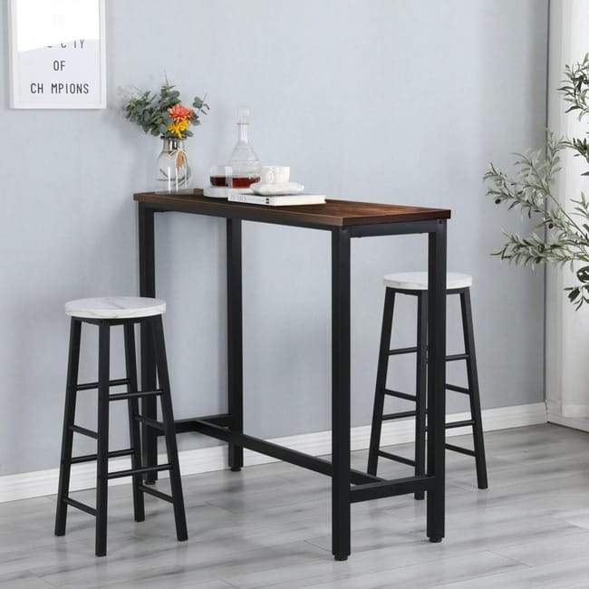 Table haute de bar cuisine salon cuisine 140x37x100cm Edebel