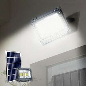 Faro LED 60W con Pannello Solare Luce Esterno Alta Luminosita 600lm + –  Esplodia