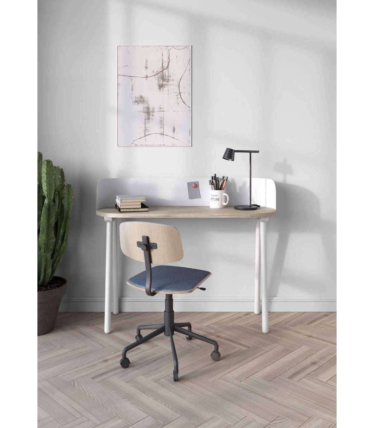 Mesa escritorio K248 blanco 100x50x74 cm