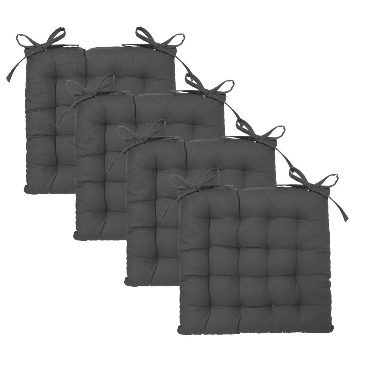 4 Coussins De Chaise AGDLLYD - 40x40cm - Rembourrage Polyester - Liens De Fixation - Multi-Couleur