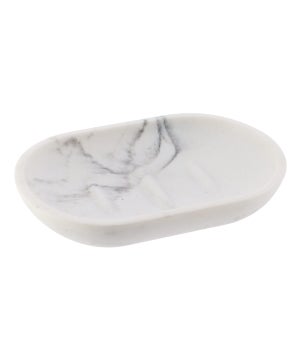 GHIBO - Porte-savon en céramique - blanc ventoux D14cm