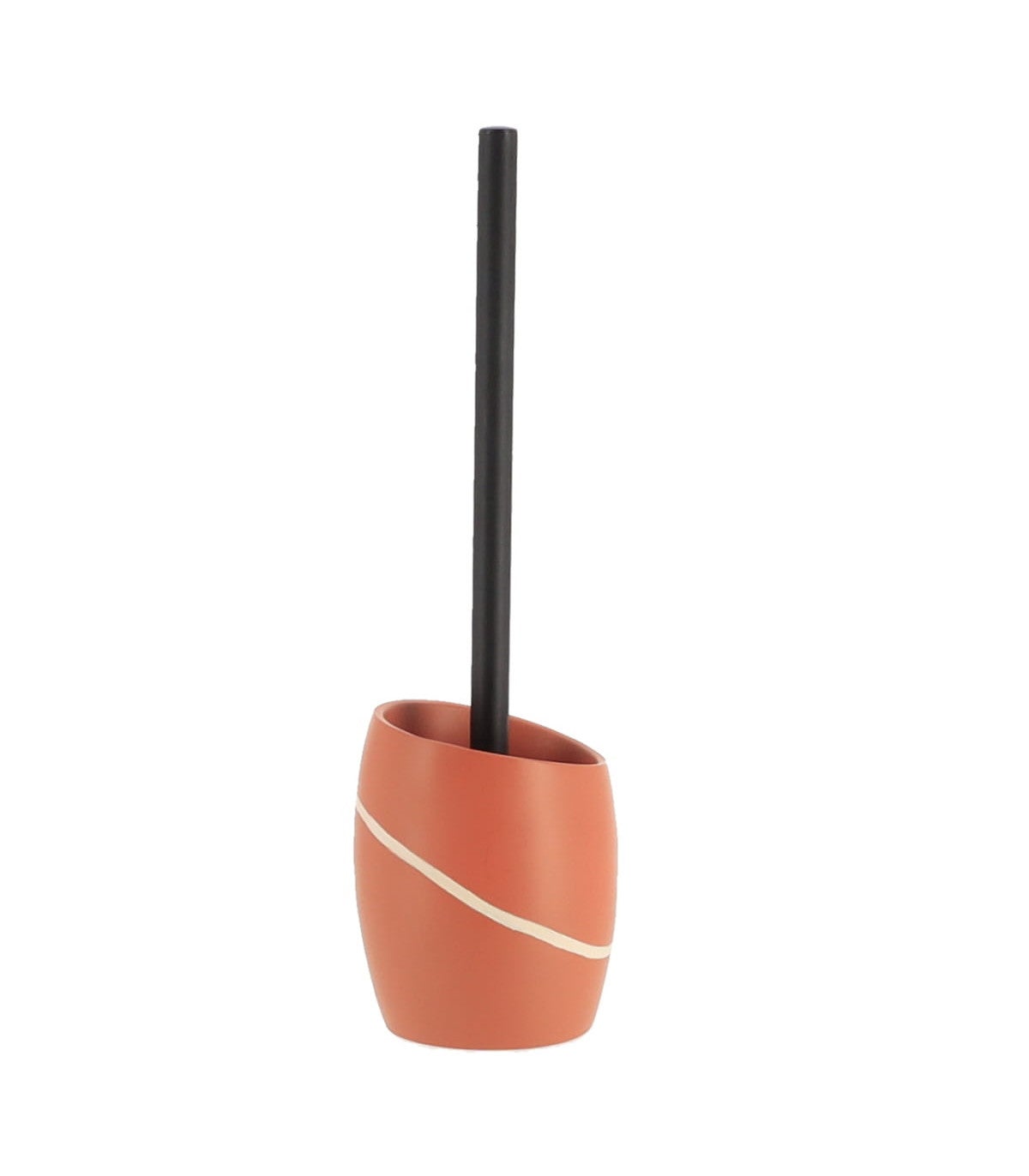 Brosse WC avec support 'Balnea' terracotta terracotta en 94% dolomite + 3%  stainless steel + 3%pp - L'Incroyable