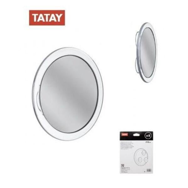 Miroir Grossissant X10 Avec Ventouses - 15cm - Idéal Pour Maquillage Et Soins De La Peau