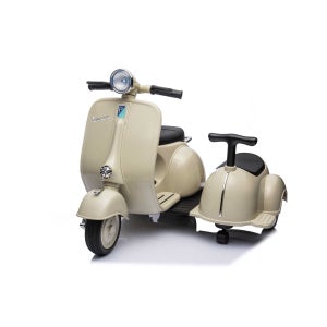 Scooter Moto Elettrica per Bambini a Batteria Vespa Blu Triciclo Cavalcabile